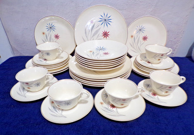 Glamour by American Limoges USA Dinnerware Starflower Service for 6 w/36 Pieces