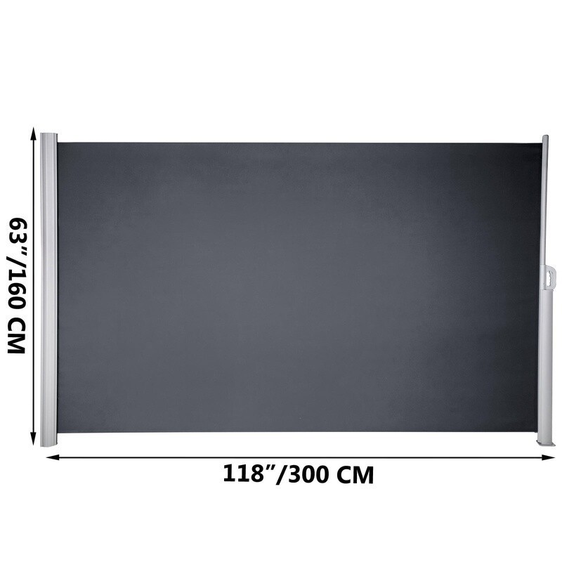 Retractable Side Awning Privacy Screen Outdoor Patio Divider Waterproof Shade US