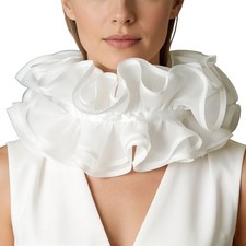 Multiuse Organza Faux Collar Detachable Collar Ruffle Necklace For Adult Teens