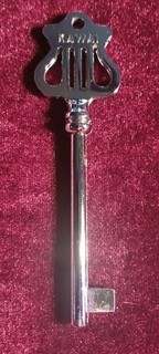 Kawai Grand Piano Top Fallboard Lock Key Chrome Nice Rare