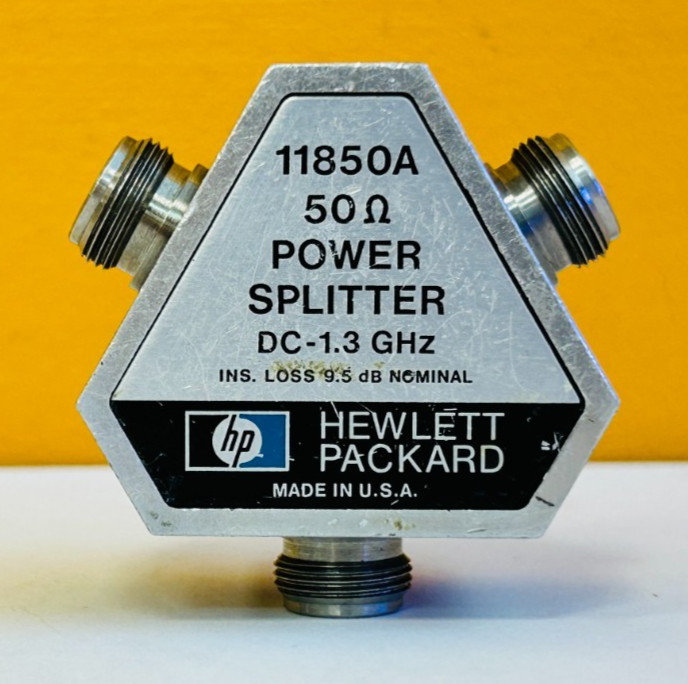 HP Agilent 11850A DC-1.3 GHz, 1 W, Type N (F-F-F) 3 Way Power Splitter. Tested!
