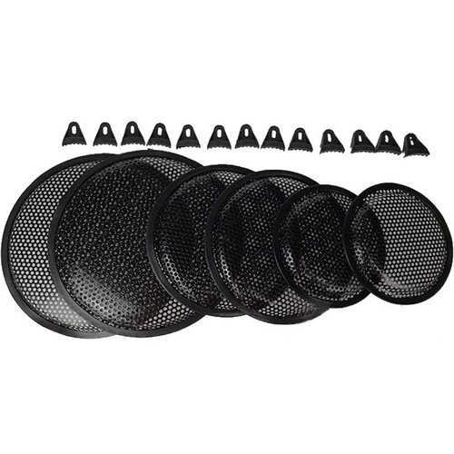 5"/6,5"/8"/10"/12"/15" pouces housse de haut-parleur cercle décoratif grille en maille métallique - Photo 1/10