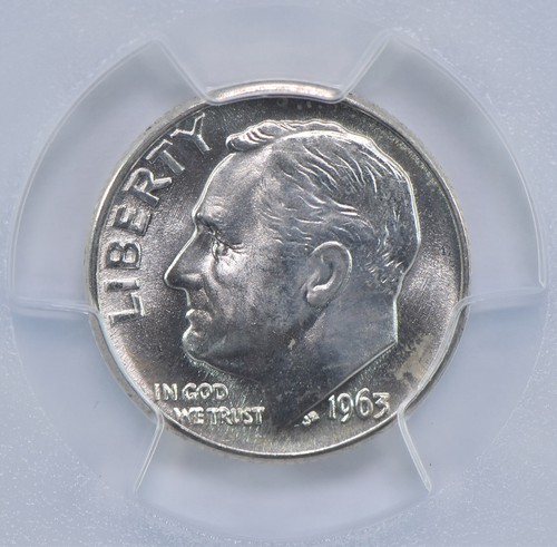 1963-D Roosevelt Dime MS67 PCGS Blue Label - Picture 3 of 5