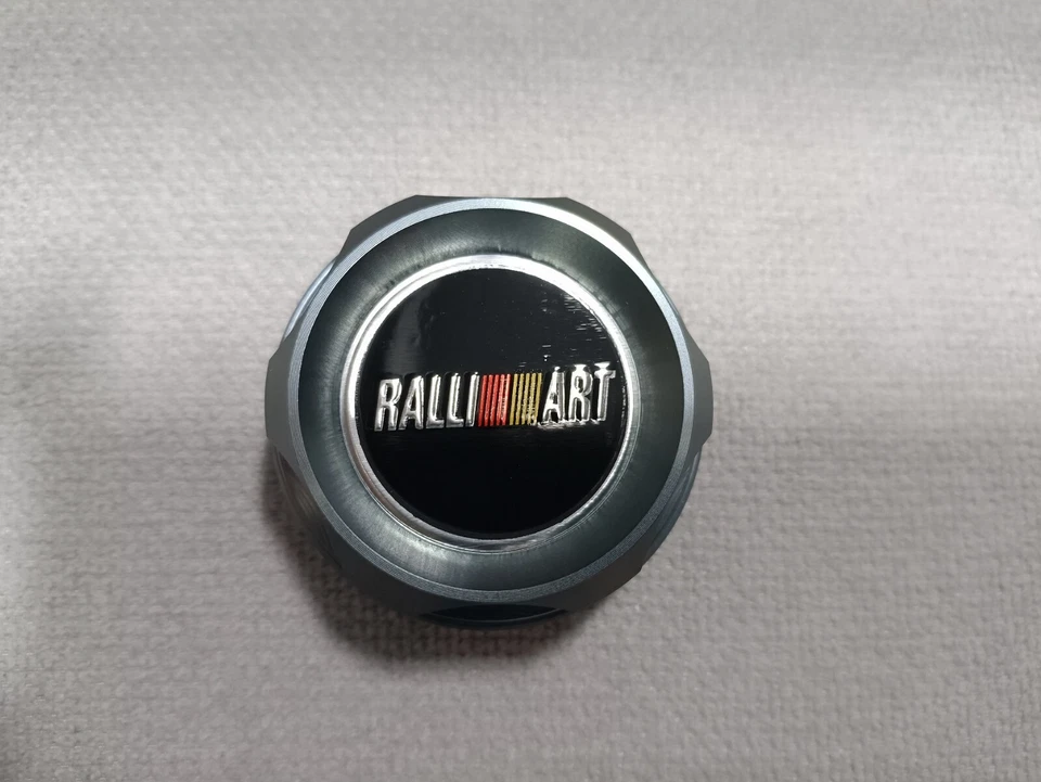RALLIART DARKED ENGINE OIL FILLER CAP for MITSUBISHI LANCER EVO ASX GTO PAJERO s - Image 2 of 4
