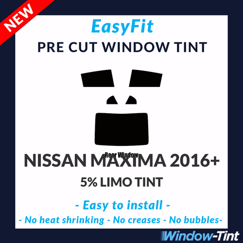 EasyFit Static Pre Cut Window Tint For Nissan Maxima 2016 5% Limo Rear - Picture 1 of 3