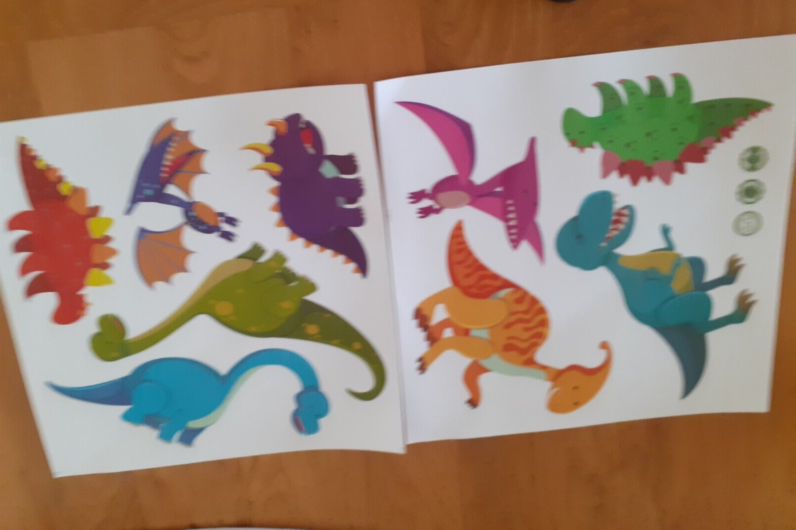 9 Colourful Large Dinosaur Wall Stickers /decal for walls furniture. eBay