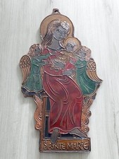 TRES GRANDE PLAQUE SAINTE ANNE TABURET ? QUIMPER ?