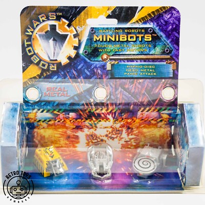 ROBOT WARS Minibots Hypno-Disc Dead Metal Panic Attack NEU & OVP 2002 BattleBots