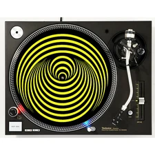 DJ Vertigo Yellow Record Slipmat Turntable 12" LP Scratch Pad DJ Audiophile x1