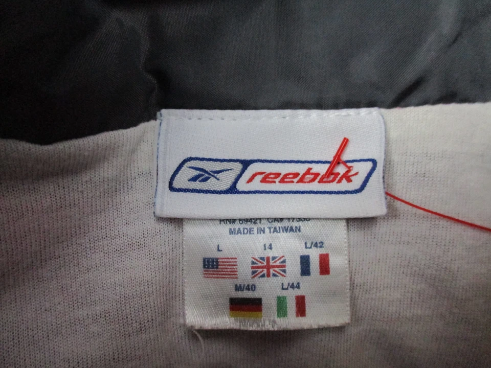 Chaqueta Reebok Mujer Grande Roja Cortavientos Damas Cremallera Completa Forrada Activa Foto 3 de 4