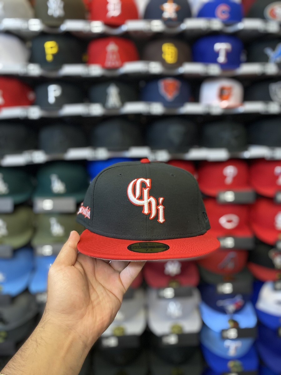 Casquette ajustée Chicago White Sox New Era noire pour homme, modèle 59FIFTY à profil bas, idéale pour l'entraînement au bâton