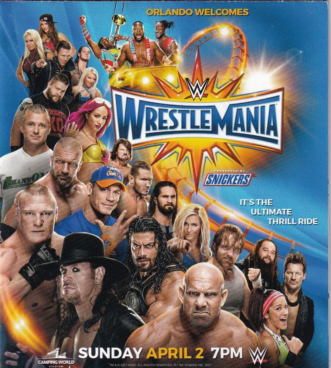 WrestleMania 33 Orlando FL WWE Week Event Guide  Map Undertaker Brock |  eBay