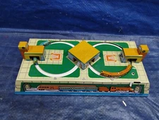 RETRO Wind Up Tin Train Station No Key