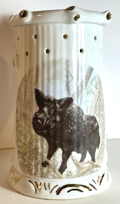 #ad #ad Vintage Hugo Schmidt Germany Porcelain Stein Boar Decor. Lithopane Nude in Base $79.00