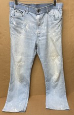 Vintage Levi's Action Jeans Men's Light Gray Made in USA 38x30 Distressed RARE 