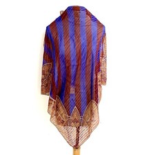 BALENCIAGA PAISLEY BOHEMIAN RED SQUARE Silk scarf 33 in  A95