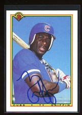 1990 Bowman TY GRIFFIN Signed Card autograph auto CUBS