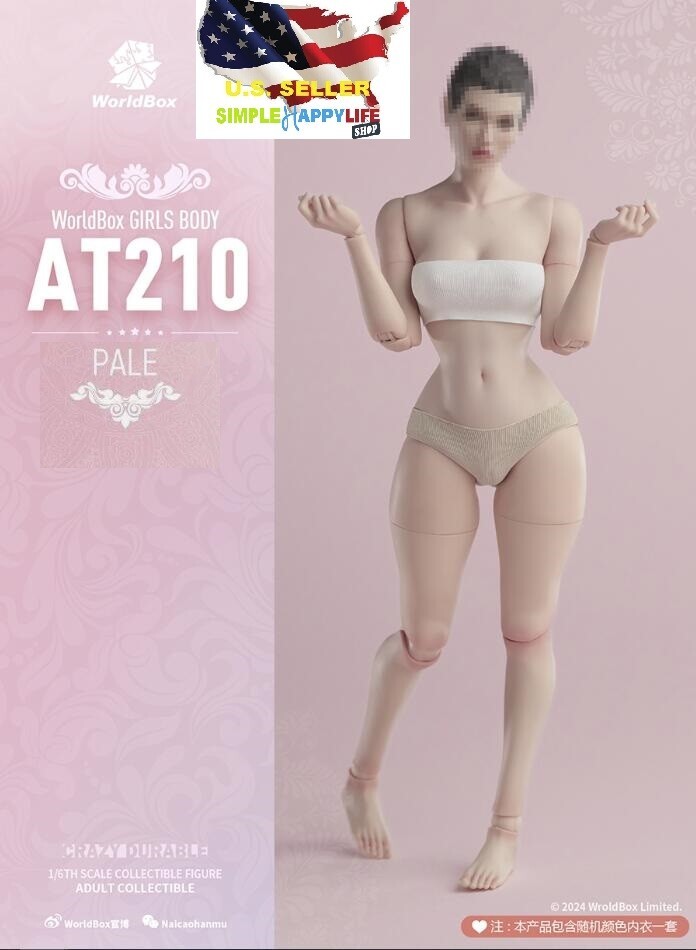 1/6 female body skinny waist Worldbox AT210 Pale Figure for 12