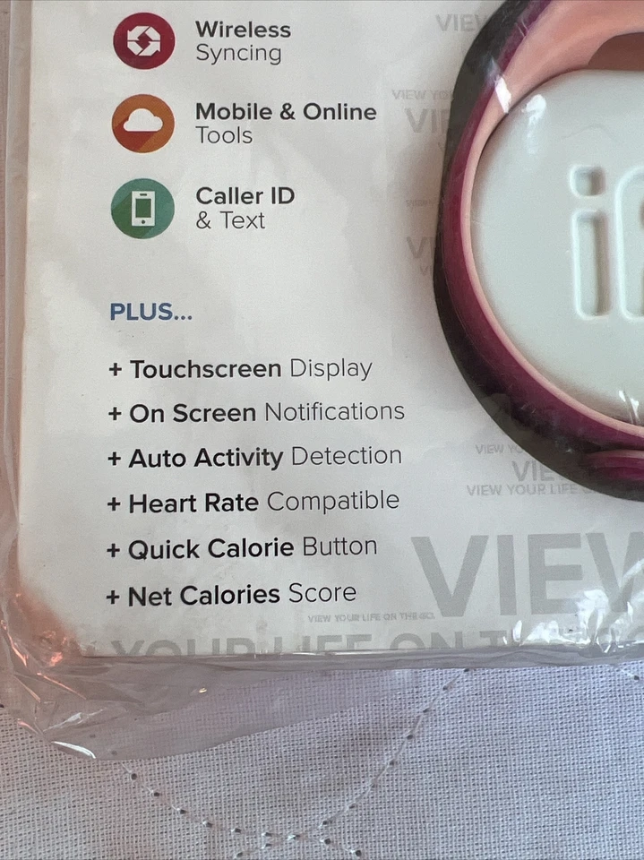 Pulseira rastreador de atividade frequência cardíaca sem fio tela sensível ao toque rosa Ifit Vue - Imagem 2 de 4