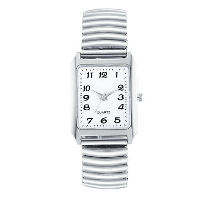Womens Ladies Arabic Numerals Square Dial Elastic Band  display picture 1