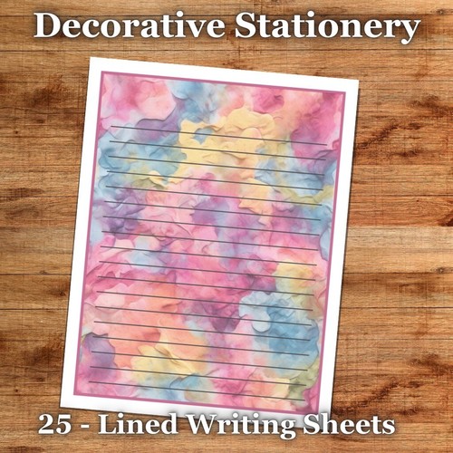 25-sheets-letter-writing-paper-tie-dyed-color-stationery-nostalgia