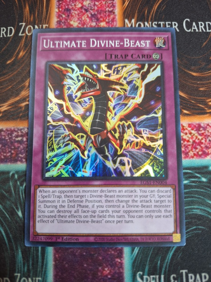 divine beast cards yugioh Yu-Gi-Oh! TCG Ultimate Divine-Beast EGS1-EN004 Super Rare 1st Edition Near  Mint