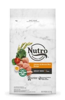 Nutro Natural Choice Adult Chicken & Brown Rice Recipe Dry Dog Food,5-lb bag