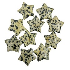 20pcs 25mm Natural Speckled Stone Healing Gemstone Star Chakra Balance No Hole