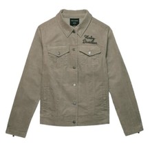 Harley Davidson Corduroy Jacket Beige Women  s Size M New