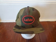 Vintage New Era Lufkin Snapback Trucker Patch Camouflage Hat Cap USA Made
