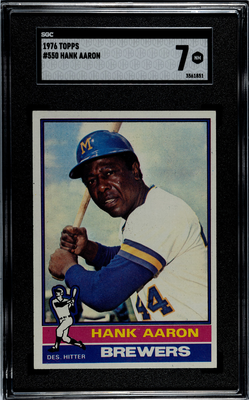 1976 Topps Hank Aaron #550 SGC 7