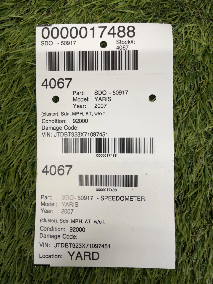 ✅ Toyota Yaris 2008 velocímetro moldeado OEM Foto 4 de 4