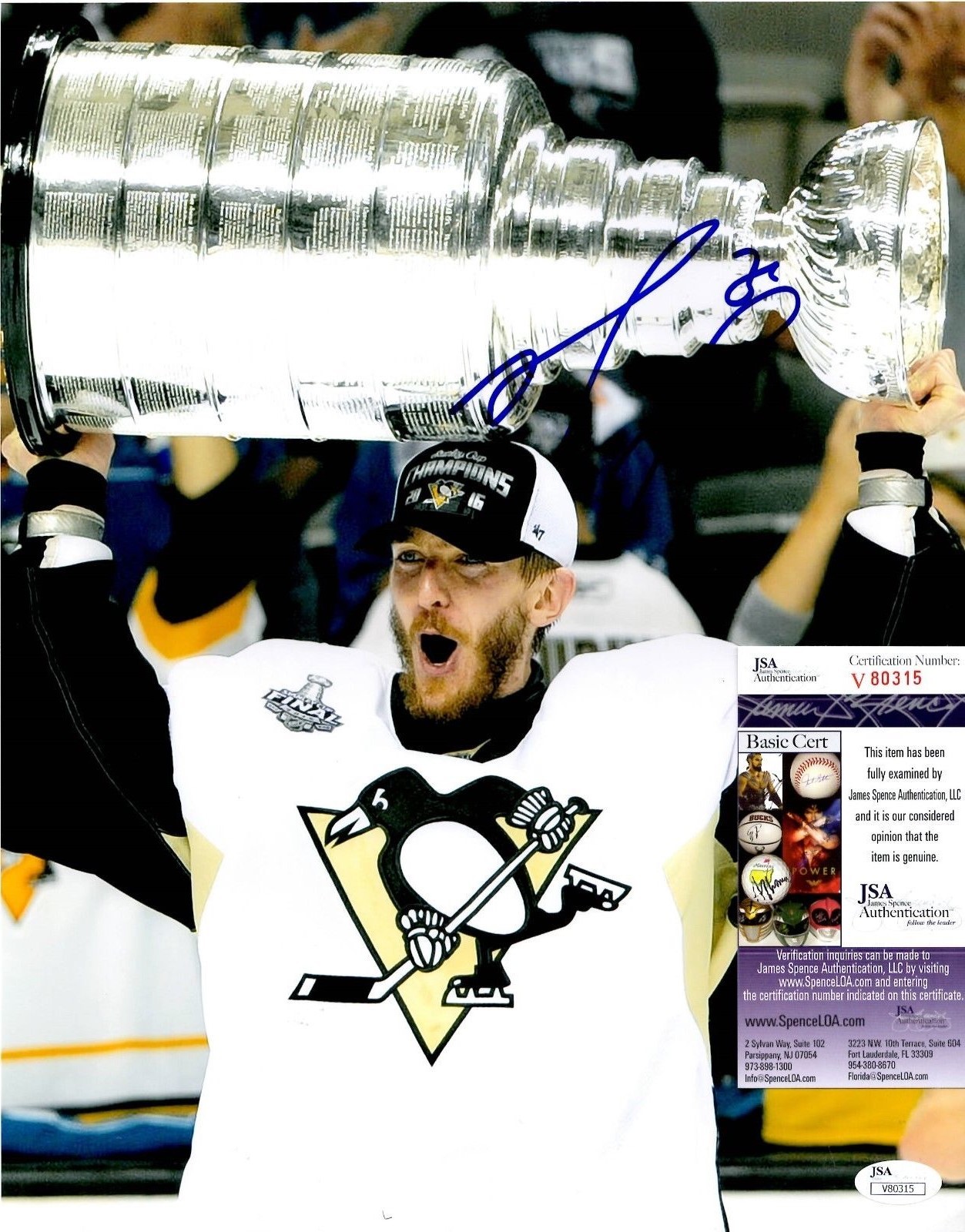 Matt Murray Autographed Signed 11x14 Photo w/ JSA COA #V80315 Pittsburgh Penguins 