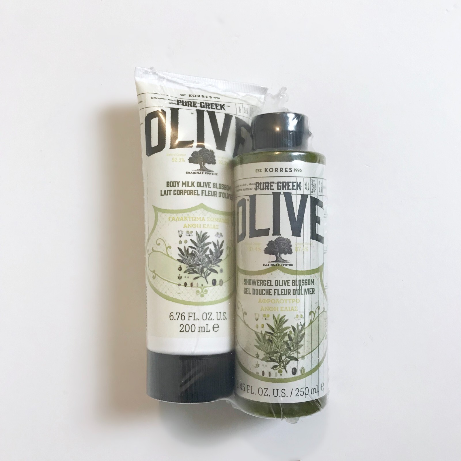 Korres Pure Greek Olive Body Cream & Shower Gel Olive Blossom eBay