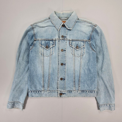Levis Damen Jeansjacke Blau XL 70506 Trucker Distressed Vintage