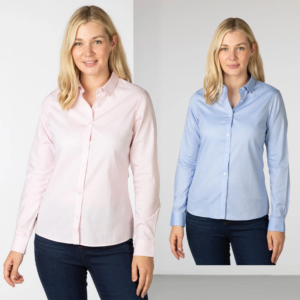 women's collared shirts long sleeve