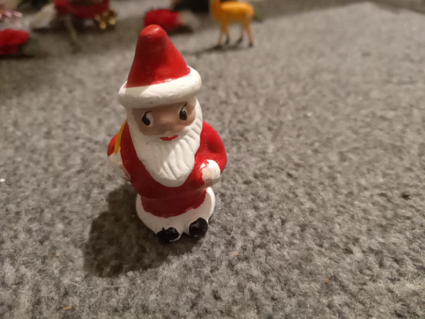 11 Vintage Christmas Cake Decorations Toppers Santa Sleigh Reindeer Xmas Trees eBay