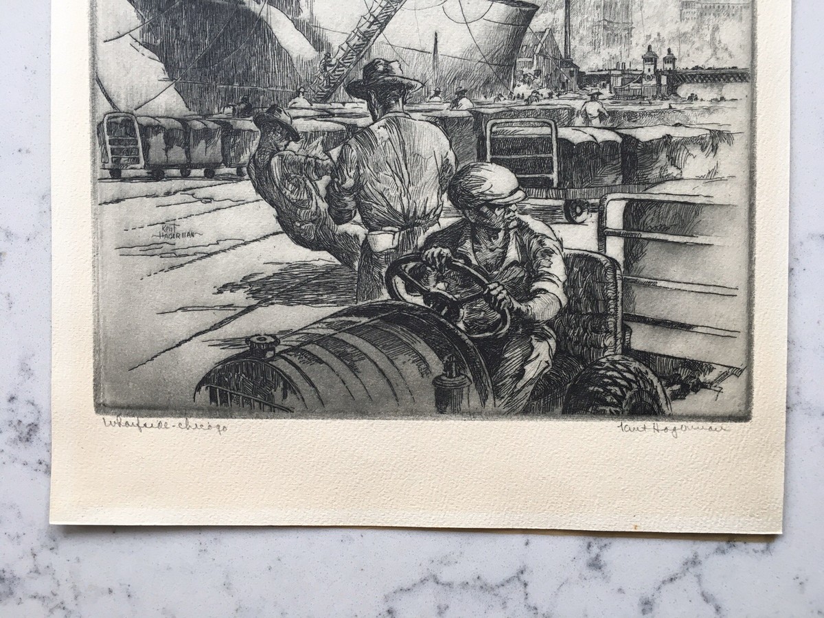VINTAGE WILLIAM KENT HAGERMAN PENCIL SIGNED ETCHING PRINT