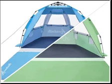 ArcadiVille Pop up Beach Tent Anti-UV Sun Shelter 4 Person Tent Portable WB20