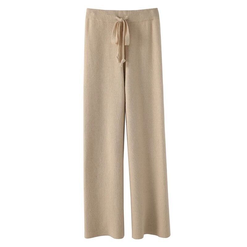 Super High Waist Wool Blend Warm Straight Loose Cashmere Thick Woolen Wide Pants main image 0