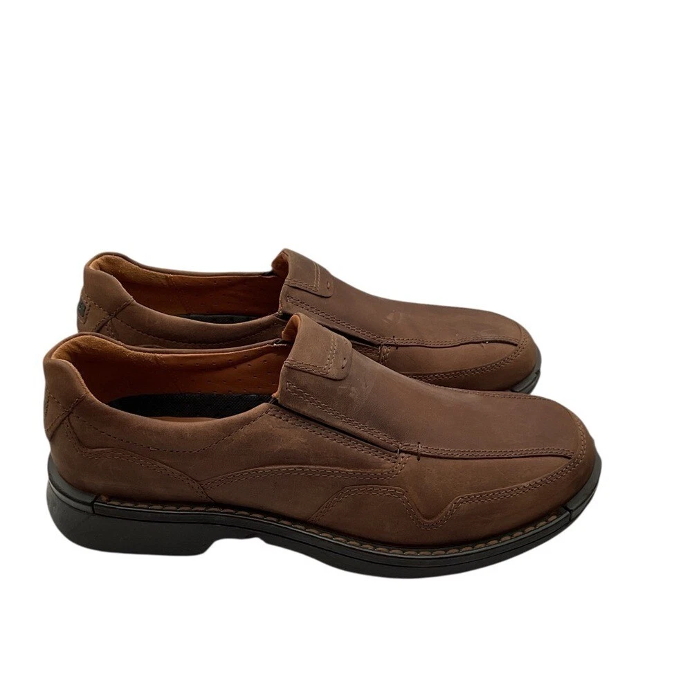 Mocassini uomo Ecco in pelle marrone invecchiata taglia 42 US