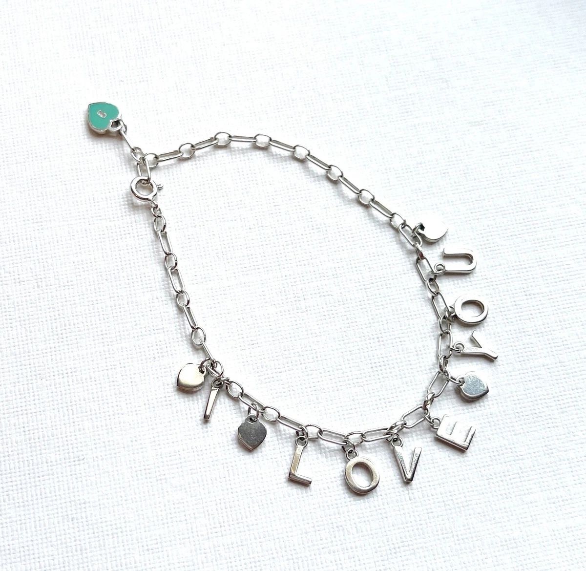 Tiffany love notes dangle charm bracelet deals