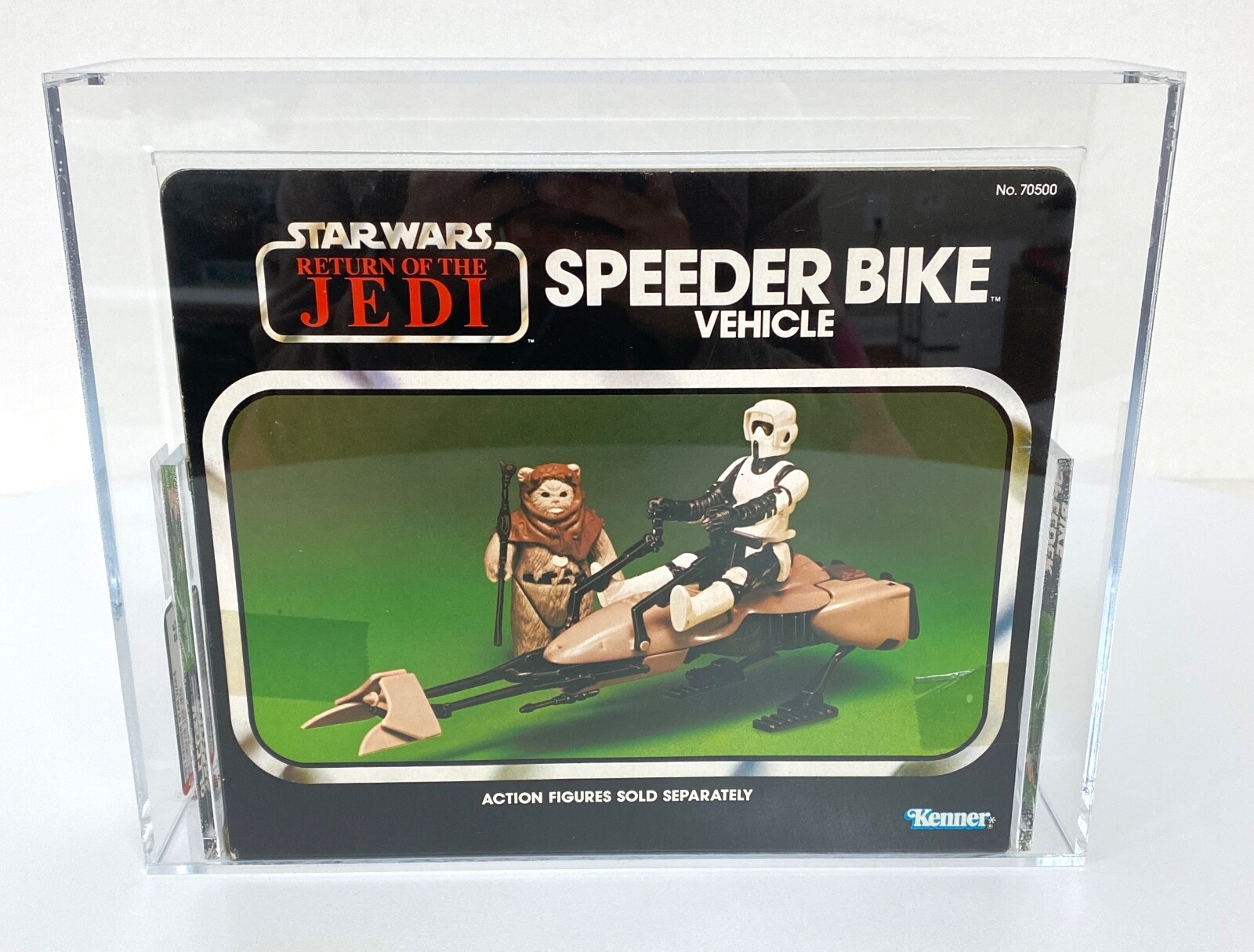 AFA 85 nm+ Vintage Kenner Star Wars Speeder Bike 1983 Kenner Toys NO
