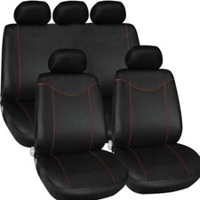 9pcs Universal Car Seat Covers Full Set Red For Girls Seat Protector Frontrear