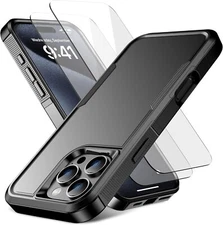 For iPhone 16 Pro Max/16 Plus/16 Phone Case + Screen Protector Shockproof Cover