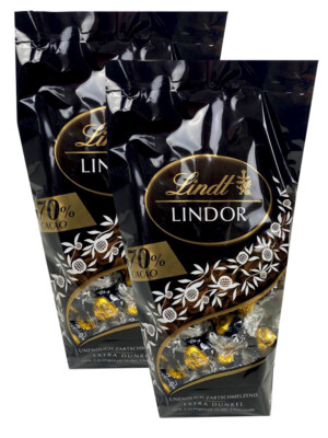 (27,49 /kg) LINDT Lindor Kugeln 70% - 2x600g- NEU