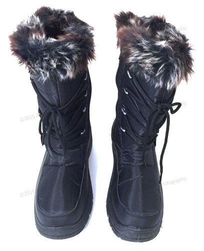 Brand New Women's Winter Snow Boots Fur Zipper Water Repellent Insulated Shoes - Picture 8 of 10