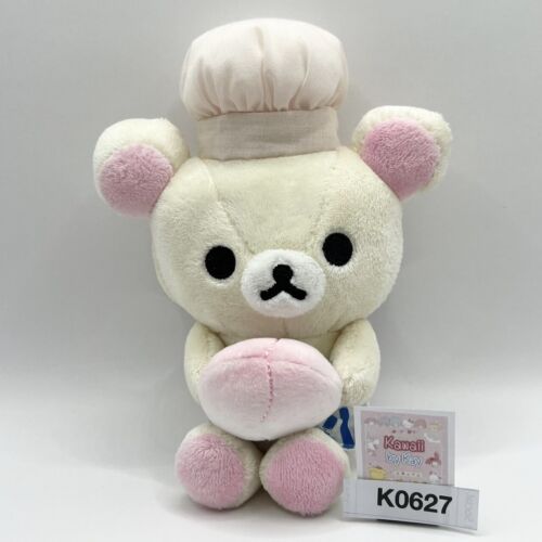 San-X Japan LAWSON X Korilakkuma Peach Baker  Plush Stuffed Toy K0627 - Afbeelding 1 van 15