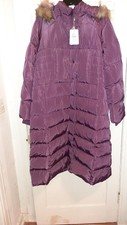 Molodo Women's Long Down Coat With Fur Hood Maxi Down Parka Puffer Jacket 3xl