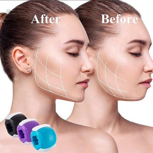 1/2/3/5 Pack JawLine Jaw Exerciser Fitness Ball Neck Face Muscle Trainer Toning - Picture 7 of 27
